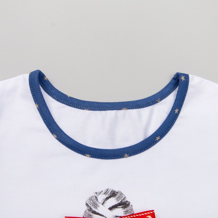 Костюм для девочки, рост 98 см, цвет синий с белым рисунком КС550