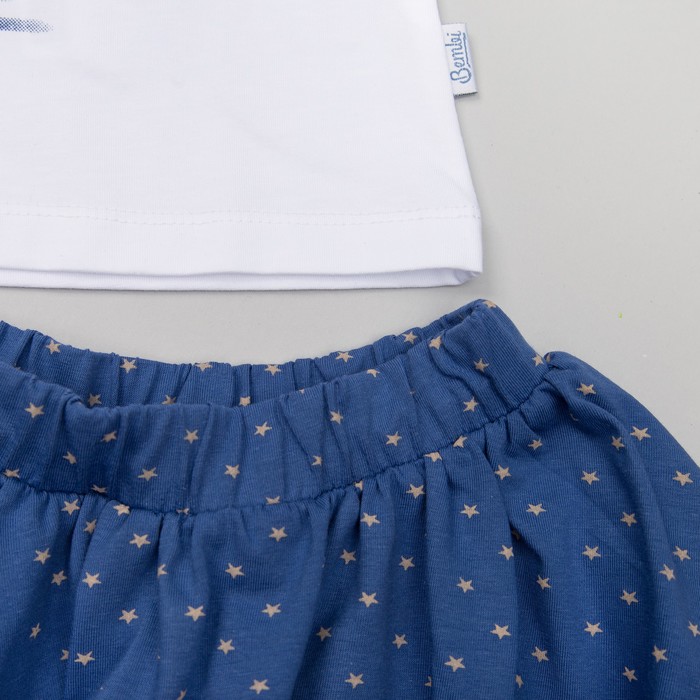 Костюм для девочки, рост 98 см, цвет синий с белым рисунком КС550