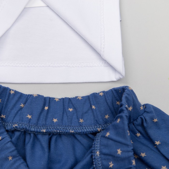 Костюм для девочки, рост 98 см, цвет синий с белым рисунком КС550