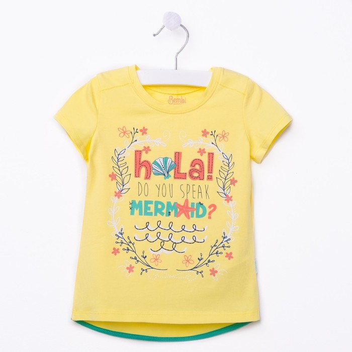 Футболка для девочки, рост 98 см, цвет жёлтый ФБ534