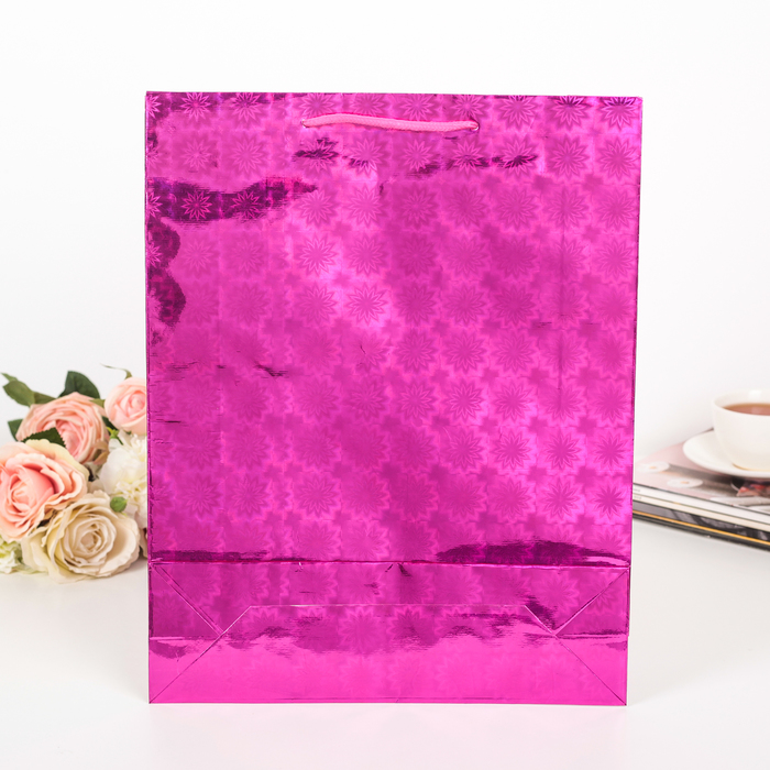 Пакет голография, цвет сиреневый, рисунок МИКС, 29 х 38 х 9 см