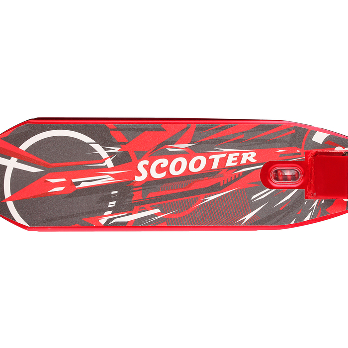 Самокат стальной XZ-3016, колеса PU d=120 см, ABEC 7, амортиатор, цвет черно-красный