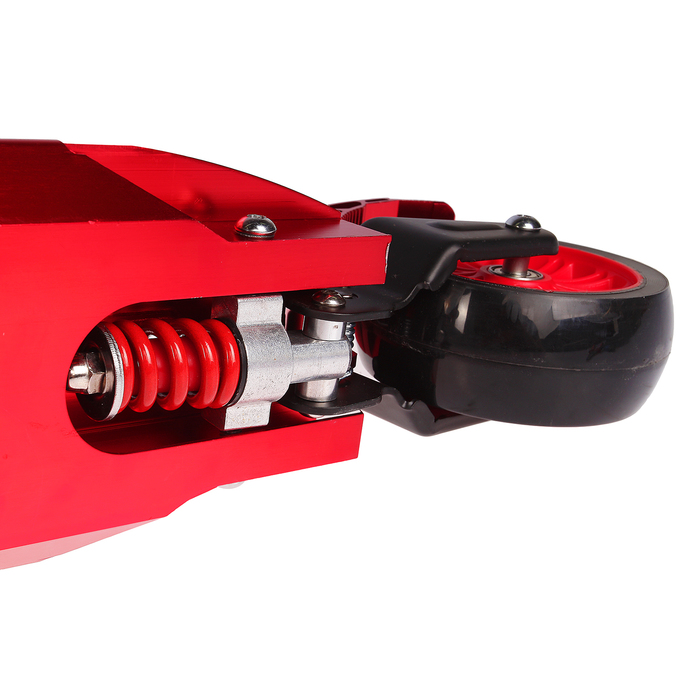 Самокат стальной XZ-3016, колеса PU d=120 см, ABEC 7, амортиатор, цвет черно-красный