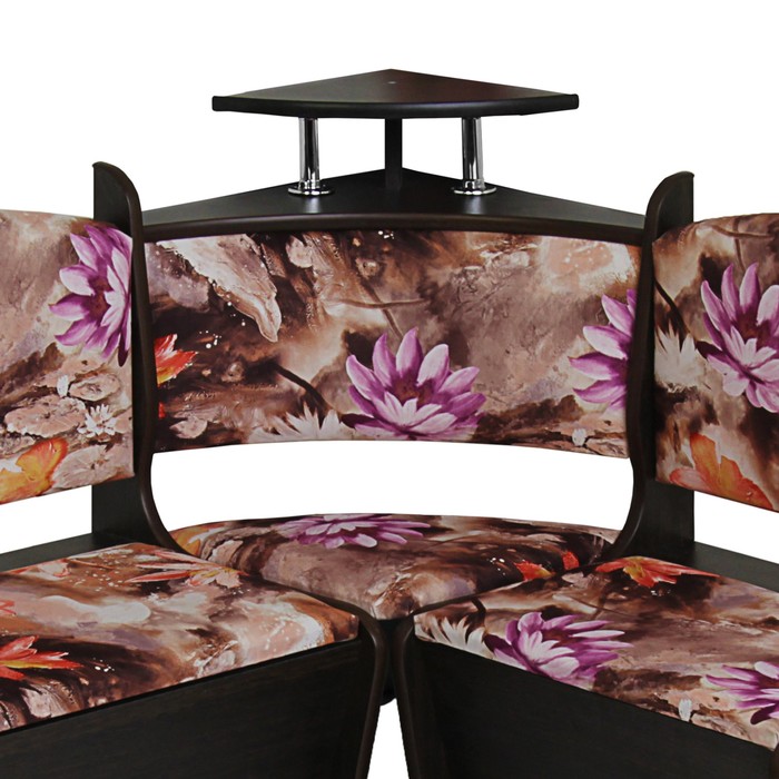 Кухонный уголок Уют большой 1500х1500х880 Венге/микровелюр