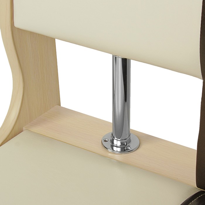 Кухонный уголок София большой 1500х1500х880 Дуб млечный/кож.зам