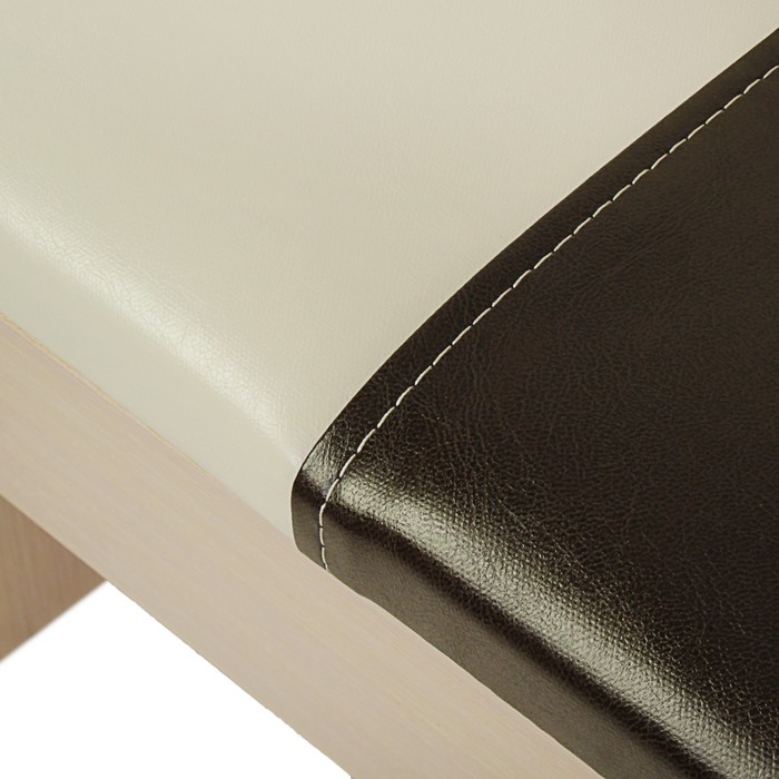 Кухонный уголок София большой 1500х1500х880 Дуб млечный/кож.зам