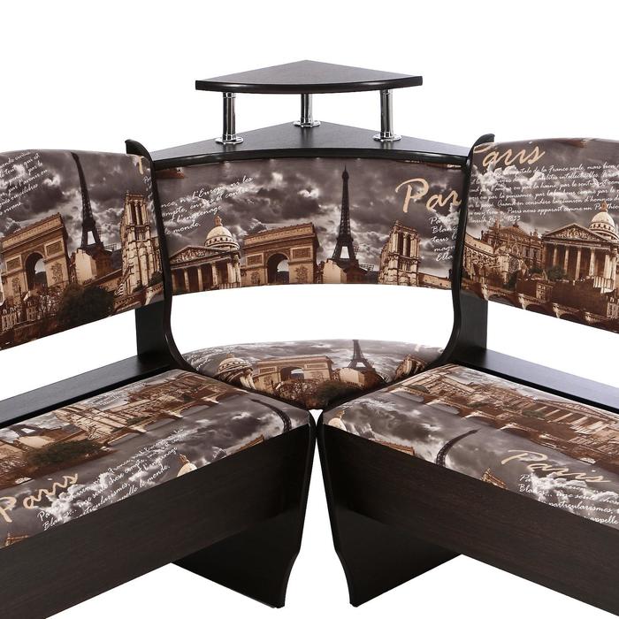 Кухонный уголок Город стандарт 1500х1000х880 Венге/микровелюр