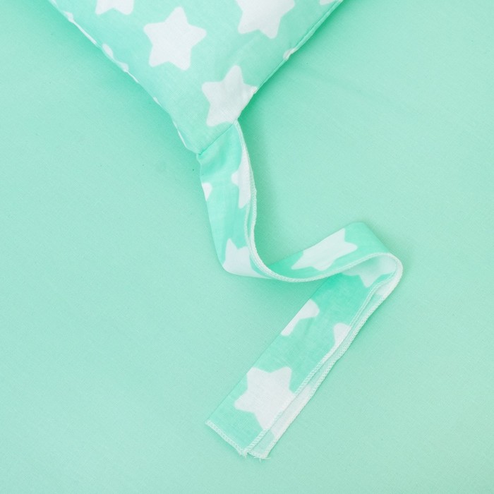 Комплект "12 месяцев" (6 предметов) (борт из 12 подушек), бирюзовый, поплин, хл100% 110 гм