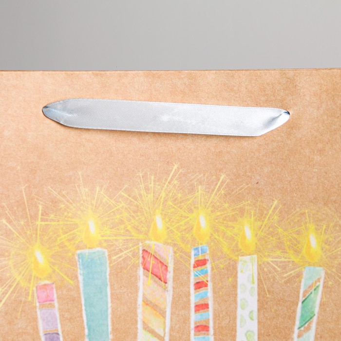 Пакет крафтовый вертикальный «Торт», L 31 × 40 × 9 см