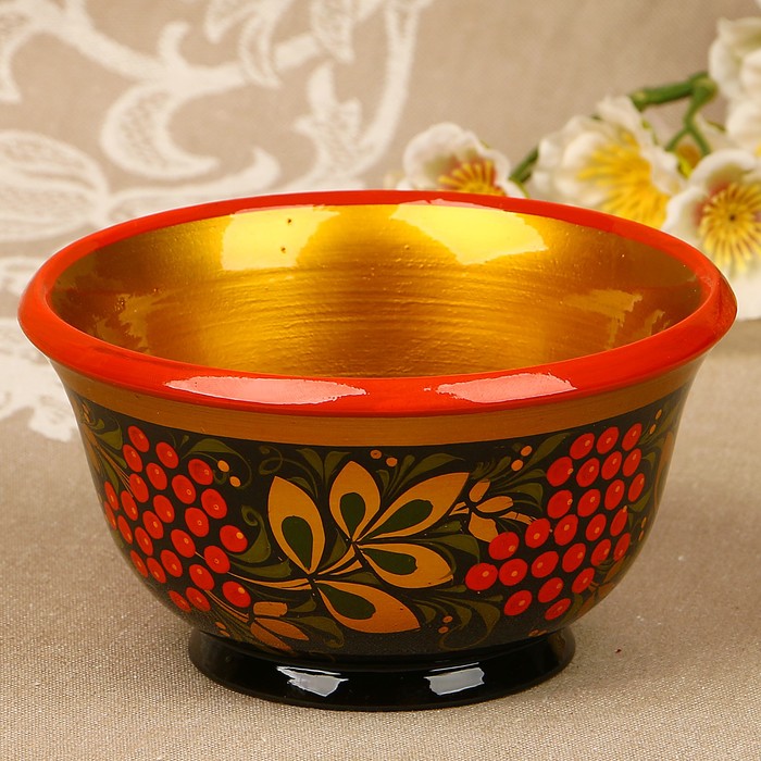 Чашка «Земляничка», 13х7 см, 350 мл, хохлома