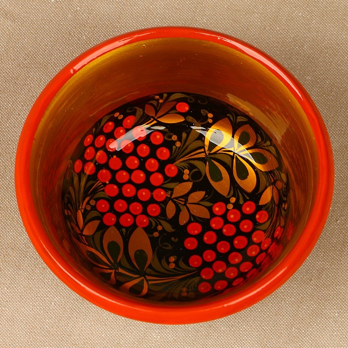 Чашка «Земляничка», 13х7 см, 350 мл, хохлома