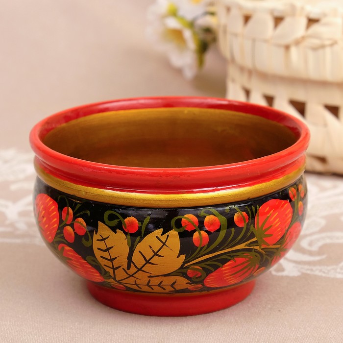 Чашка «Земляничка», 12х7 см, 400 мл, хохлома