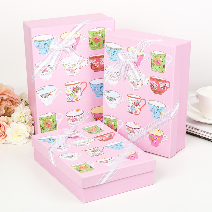 Набор коробок 3в1 "Чаепитие", 29 х 21 х 9 - 26 х 18 х 6 см