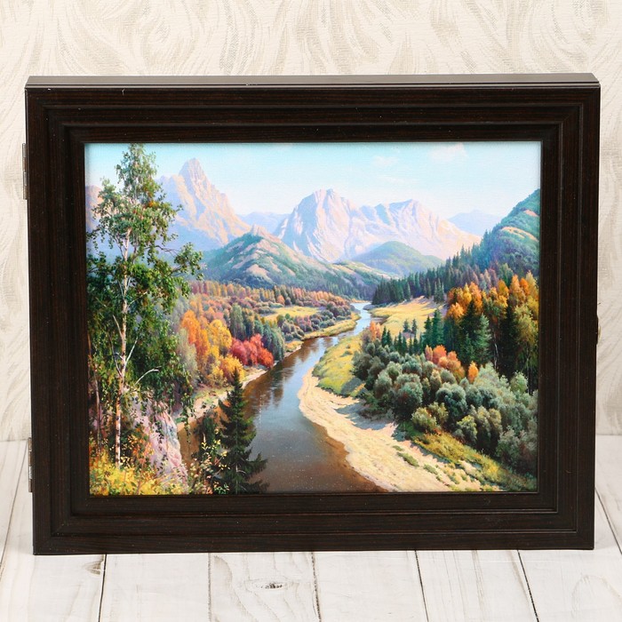 Ключница  "Осень в горах" 30х25х5 см