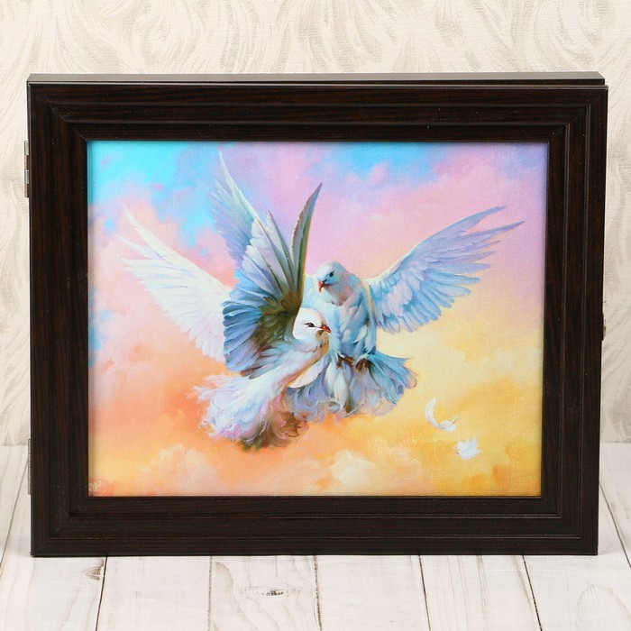 Ключница "Голуби" 30х25х5 см