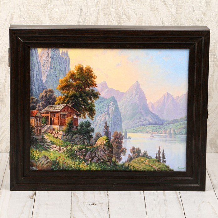 Ключница "Уютный уголок" Пирамида Венге 30х25х5 см