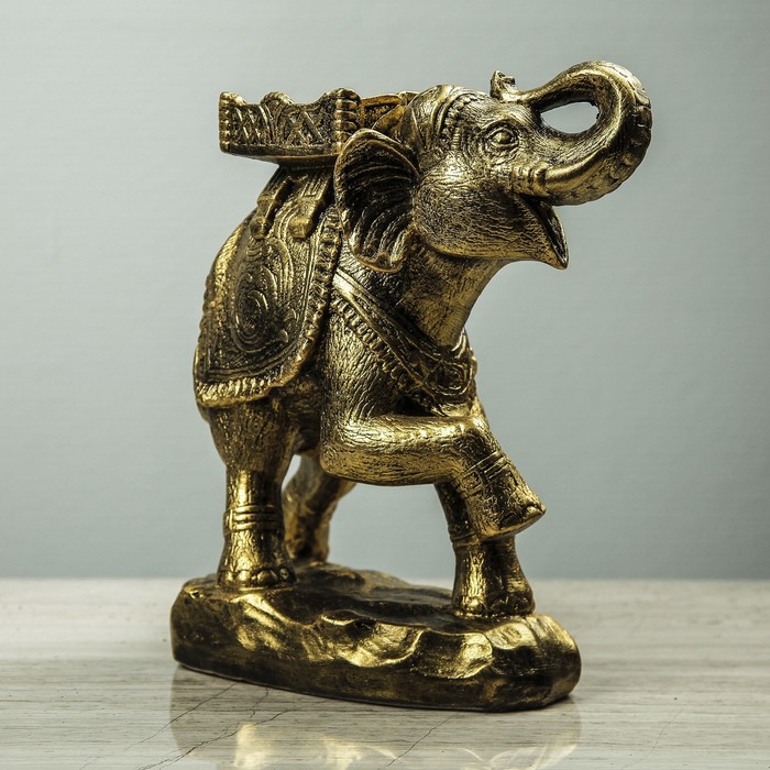 Сувенир-статуэтка средняя "Слон с бортиком"