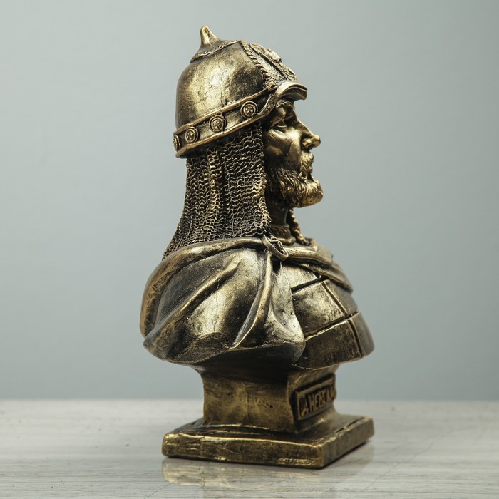 Статуэтка "Бюст Александра Невского" золотой