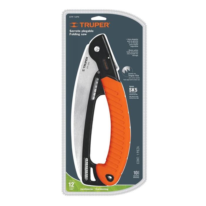 Складная пила TRUPER STP-12PX, 300 мм, с пластиковой рукояткой, 6 TPI