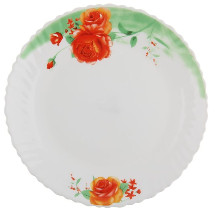 Тарелка обеденная 24 см "Упоение лета", опаловое стекло