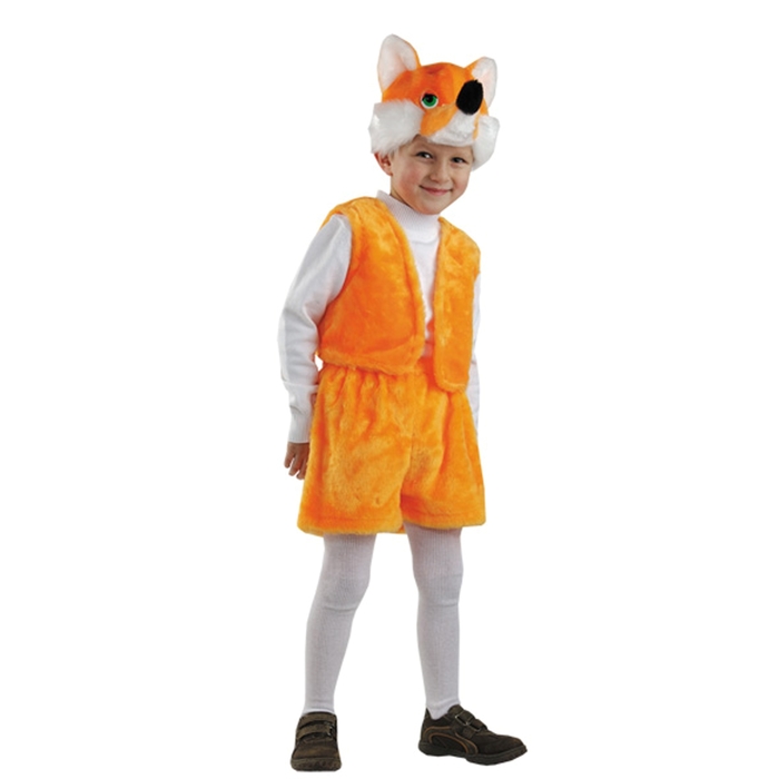 Карнавальный костюм "Лисёнок", мех, рост 110 см (157-28)