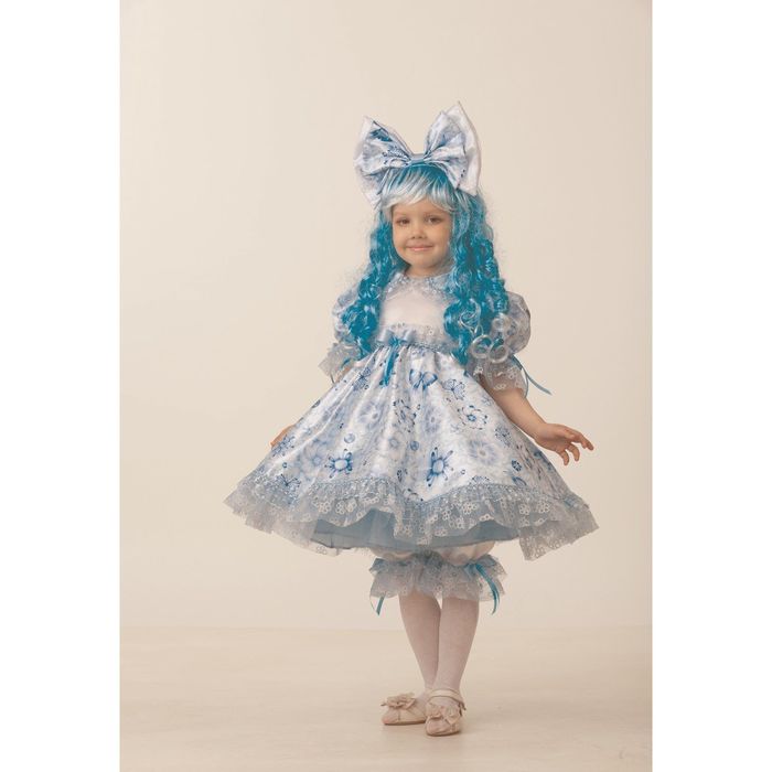 Карнавальный костюм "Мальвина сказочная", сатин, размер 26, рост 104 см