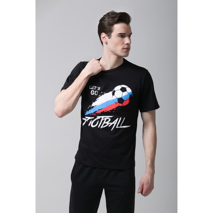 Футболка мужская KAFTAN "Lets go" р-р XL (50-52), хлопок 100%