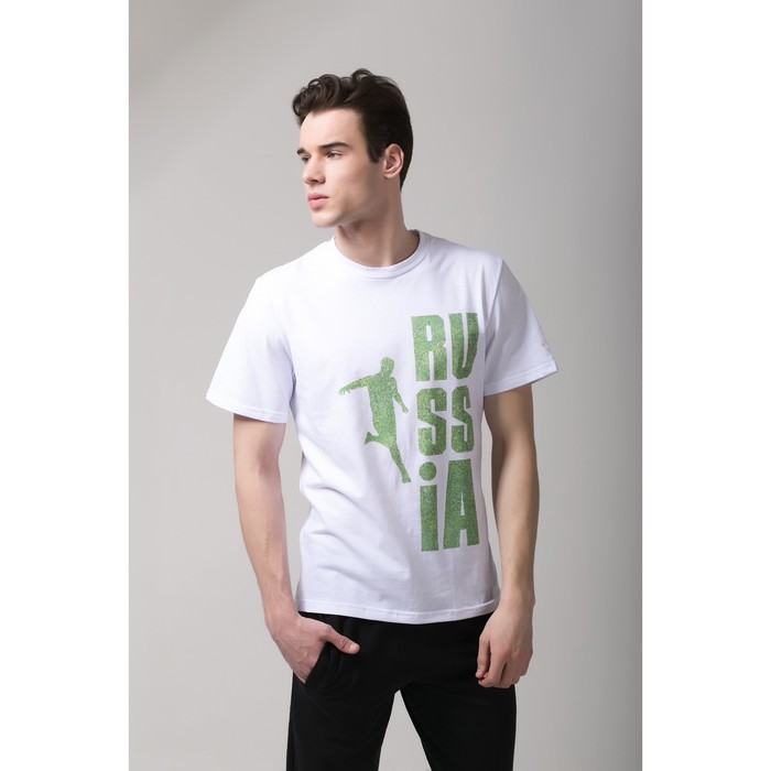 Футболка мужская KAFTAN "Россия" р-р XL (50-52), хлопок 100%