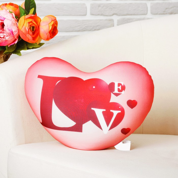 Мягкая подушка-игрушка антистресс "Люблю" 14