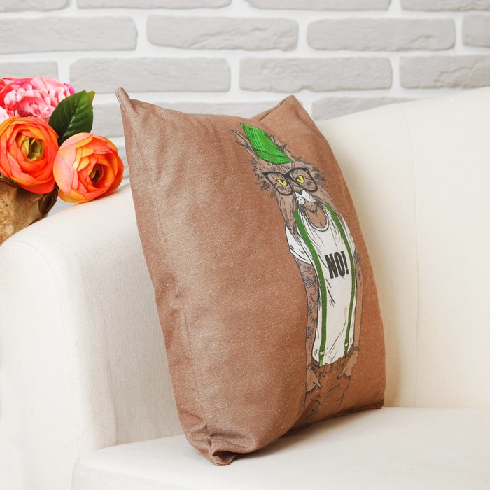 Подушка-игрушка "Кот в очках"