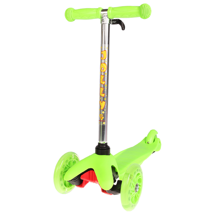 Самокат - каталка стальной OT-2014/033, три колеса PU d= 125 и 80 мм, цвет зеленый 134337