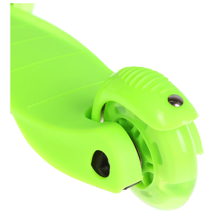 Самокат - каталка стальной OT-2014/033, три колеса PU d= 125 и 80 мм, цвет зеленый 134337