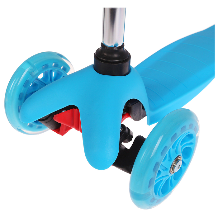 Самокат - каталка стальной OT-2014/033, три колеса PU d= 125 и 80 мм, цвет синий 134338