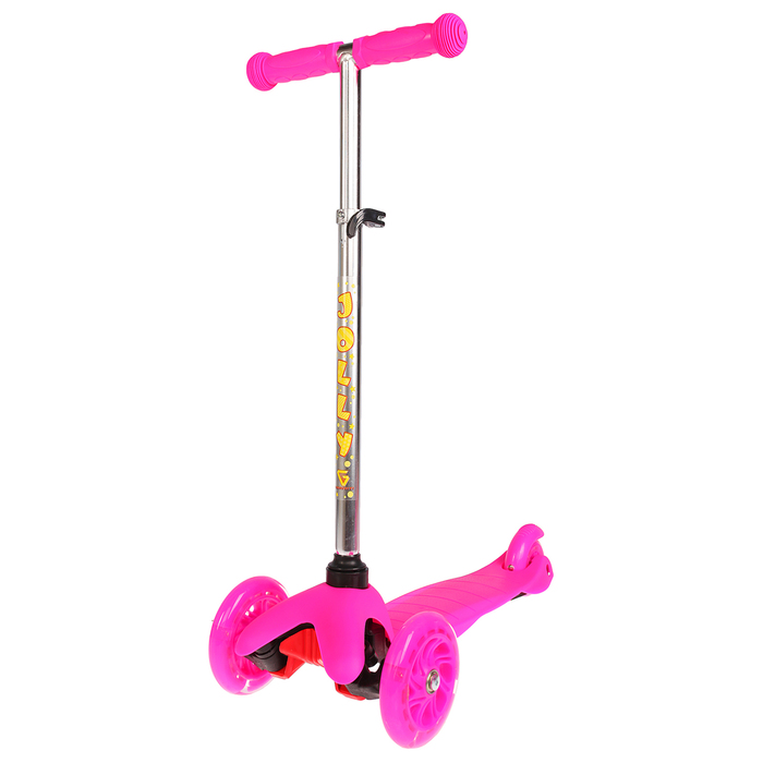 Самокат - каталка стальной OT-2014/033, три колеса PU d= 125 и 80 мм, цвет розовый 134336