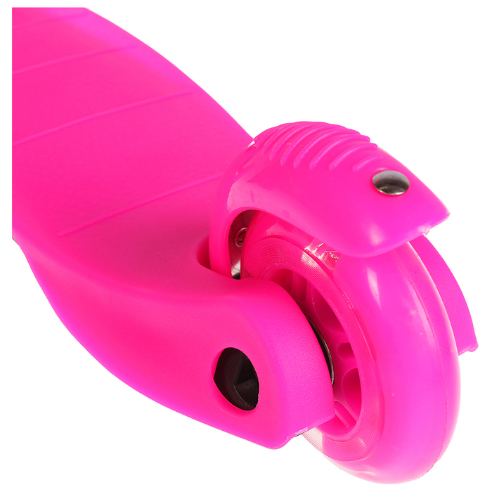 Самокат - каталка стальной OT-2014/033, три колеса PU d= 125 и 80 мм, цвет розовый 134336