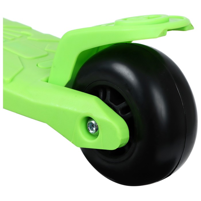 Самокат стальной TROLY BQ-902/BQ-905, колеса светящиеся PU d= 120, 100 мм, цвет зеленый 892611 288