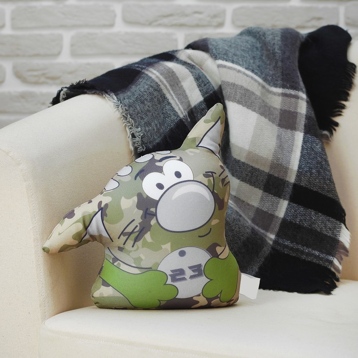 Мягкая игрушка-антистресс "Кот Пеле" Хаки 04