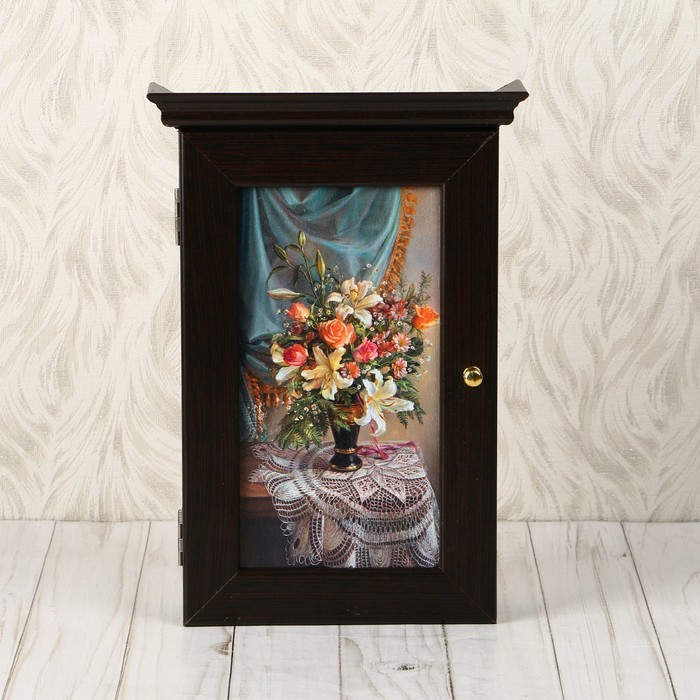 Ключница"Букет" Венге 28х16,5х6 см