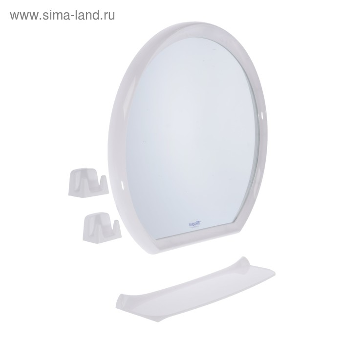 фото Набор для ванной комнаты lumi ring, цвет белый berossi