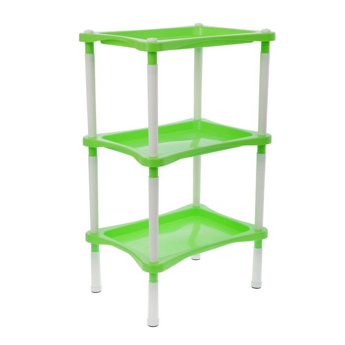 Этажерка "Grotto Comfort" 3-х секционная, цвет салатный
