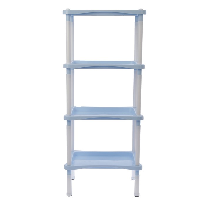 Этажерка "Grotto Comfort" 4-х секционная, цвет светло-голубой