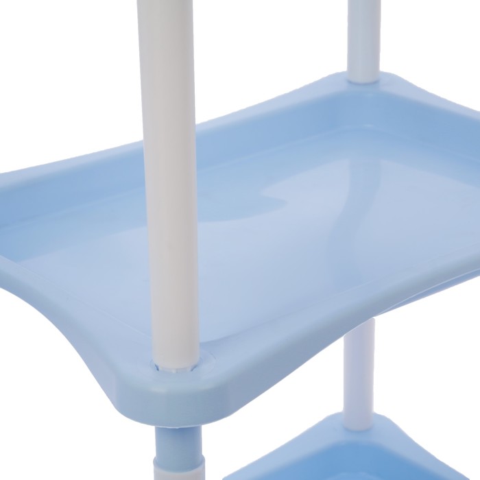 Этажерка "Grotto Comfort" 4-х секционная, цвет светло-голубой