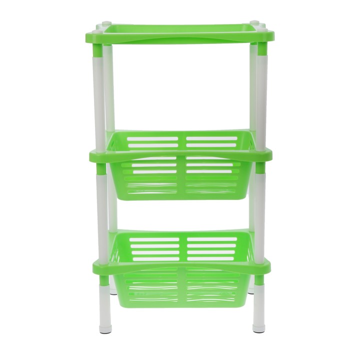 Этажерка "Grotto mix" 3-х секционная, цвет салатный