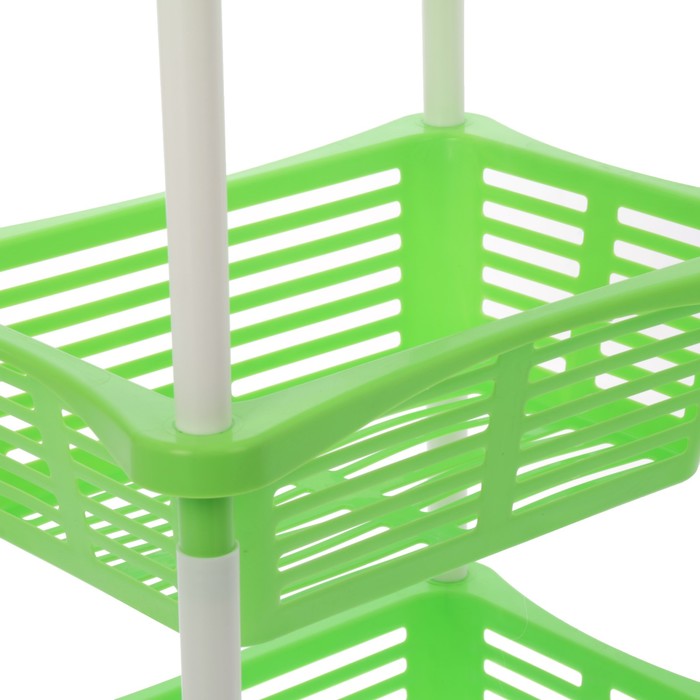 Этажерка "Grotto mix" 3-х секционная, цвет салатный