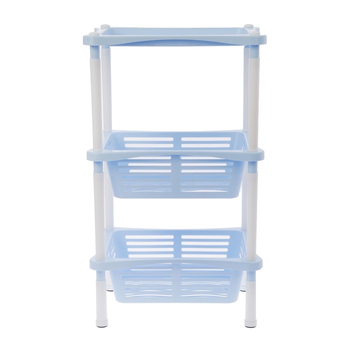 Этажерка "Grotto mix" 3-х секционная, цвет светло-голубой