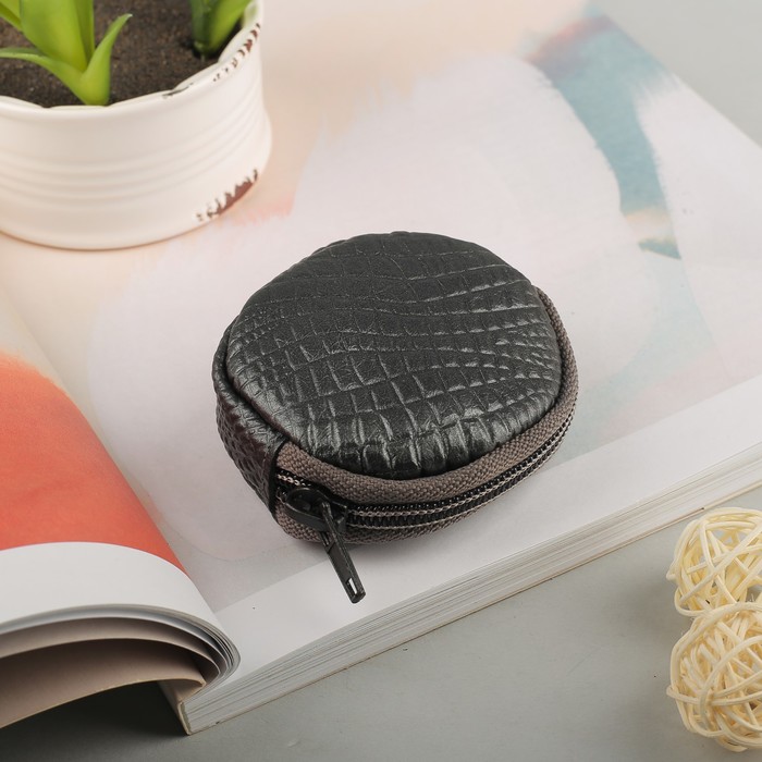 Кошелёк женский на молнии, 1 отдел, цвет серебряный