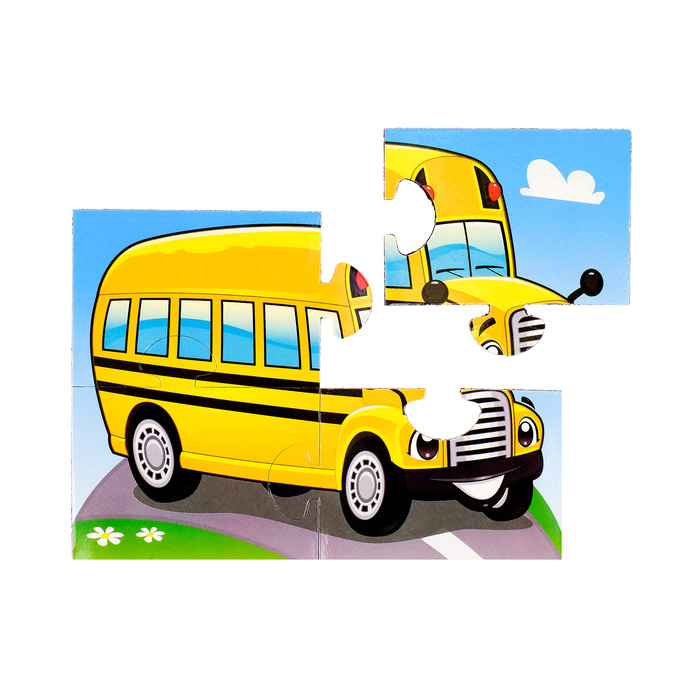 Пазлы магнитные А6 «Детский автобус»