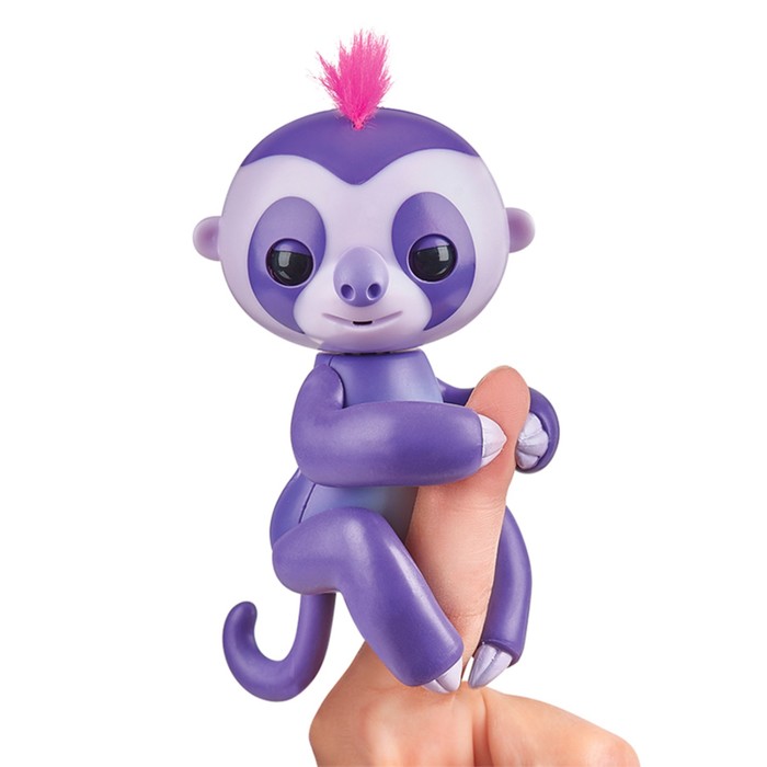 Интерактивная игрушка "Ленивец Мардж" фиолетовый, 12 см