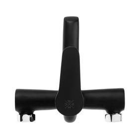 

Смеситель для ванны RMS SL77BL-009E NEW, однорычажный, душевая лейка и шланг, черный