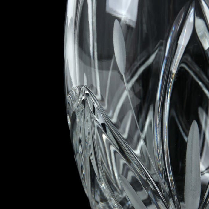 Ваза хрустальная "Весенняя" d-9.5см 12х22,5 см